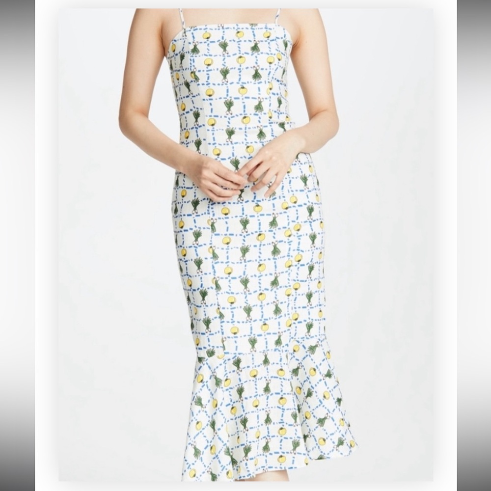 STAUD Lychee Printed Dress
